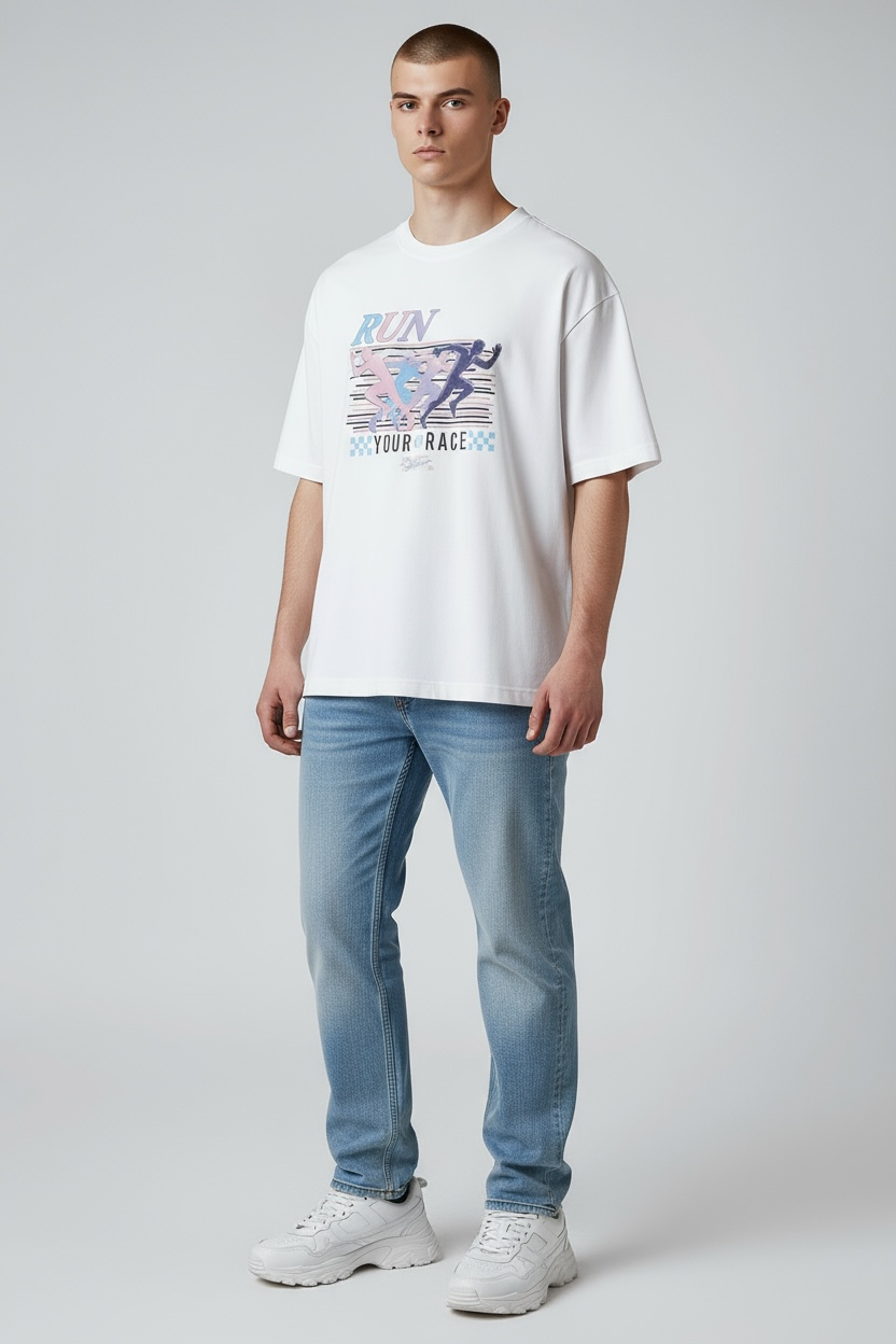 RUN YOUR RACE TEE WHITE